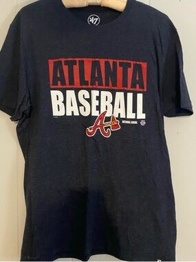 '47 Atlanta Baseball Navy Tee with Red & White Logo
